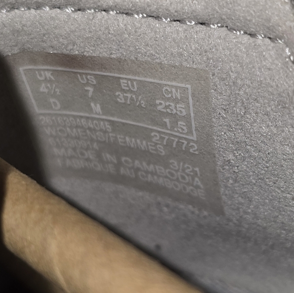 NWB Clarks, Carly Hope Cloudsteppers Ballet Flat Grey‎ & Yellow Leopard Size 7 - Picture 8 of 9